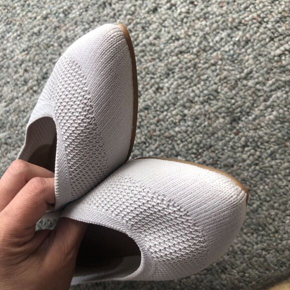 Everlane Day Glove ReKnit Flats Women’s Size 8 Light Gray Knit Pointed Toe Shoes - Picture 7 of 12